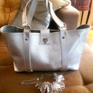 💯 Lambertson Truex Silver Tote